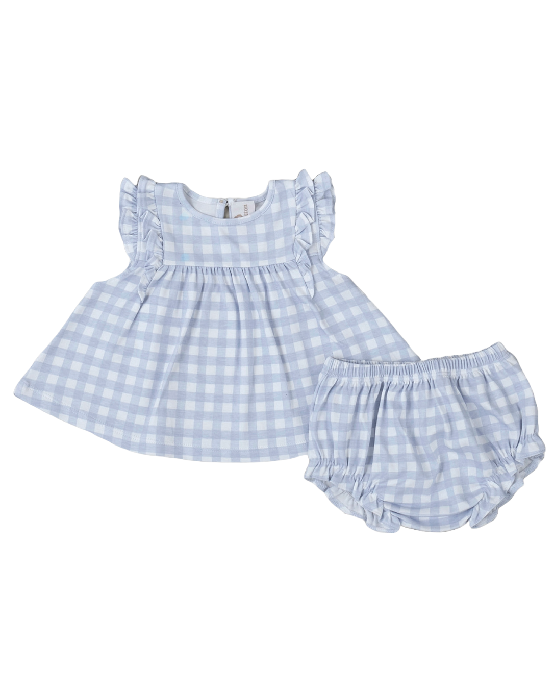 Blue Gingham Dress with Bloomers