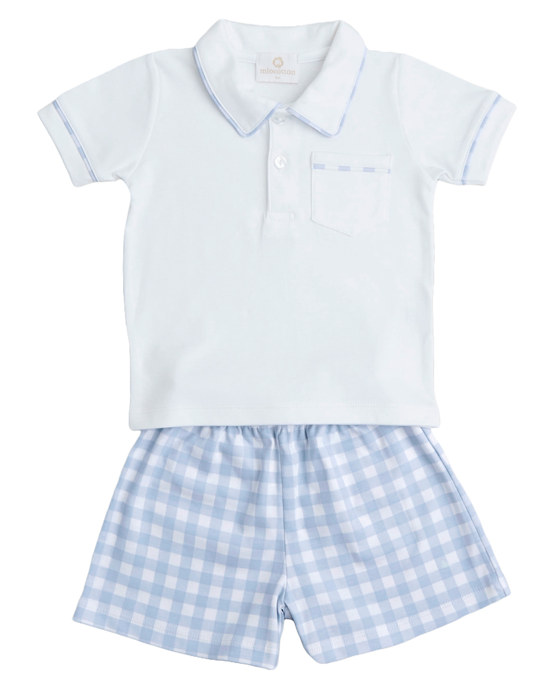 Blue Gingham Short Set