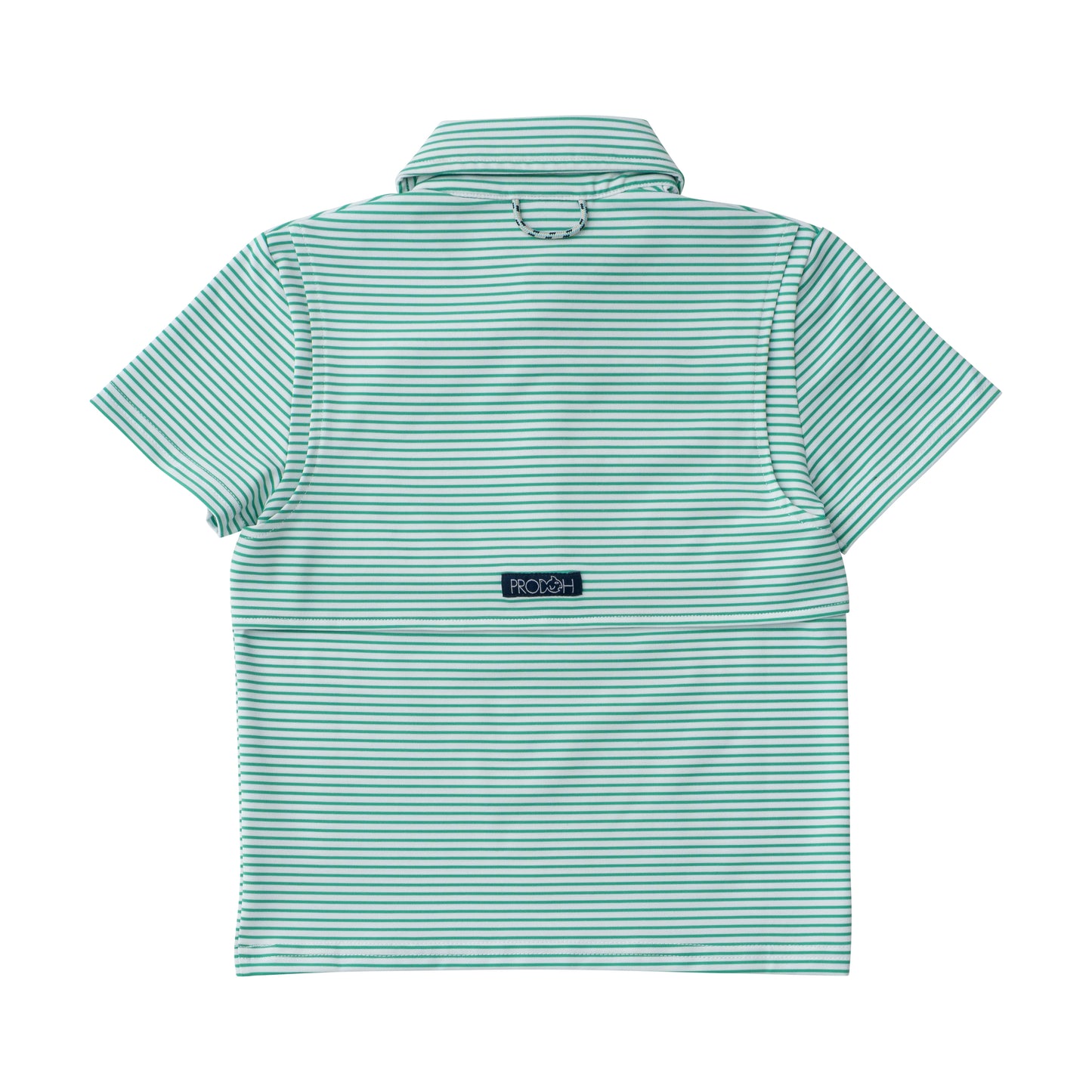 Boys Short Sleeve Pro Performance Polo in Simply Green Stripe
