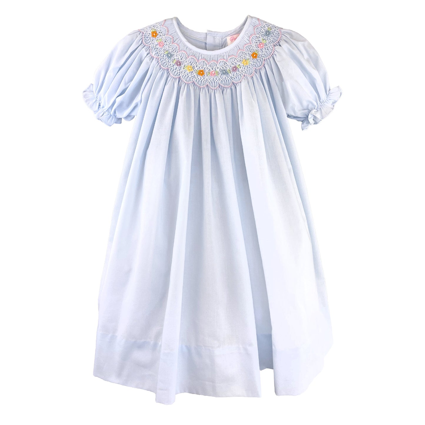 Blue Multi Smocked Dress with Bloomers