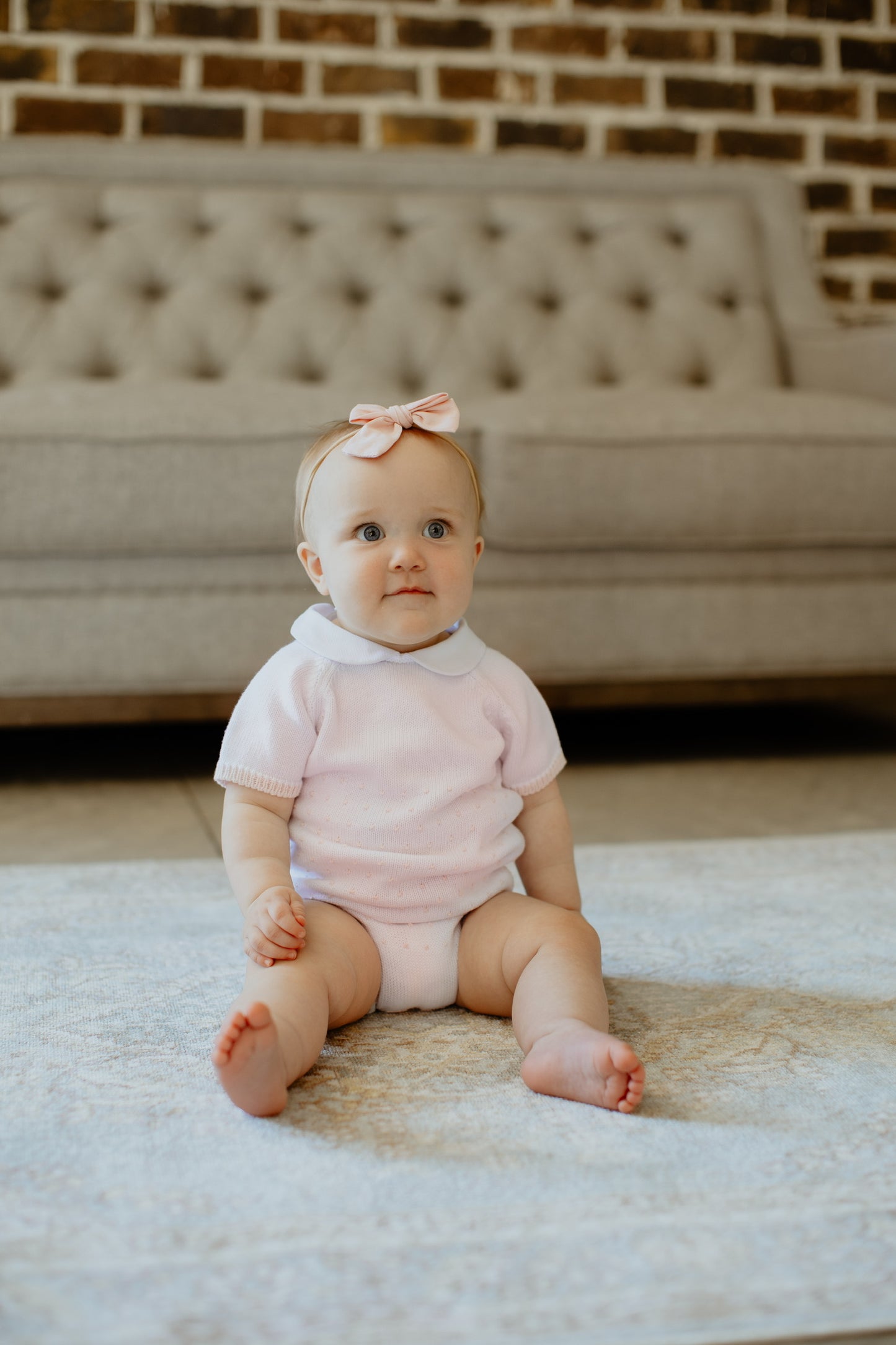 Diagonal Dots Diaper Set- Pink