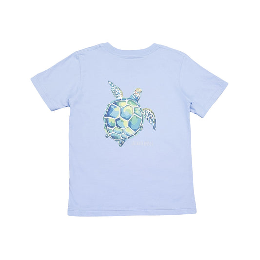 Sea Turtle Graphic Tee- Blue