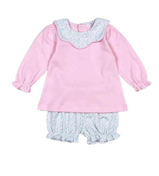 Nicolle Scallop Pima Bloomer Set