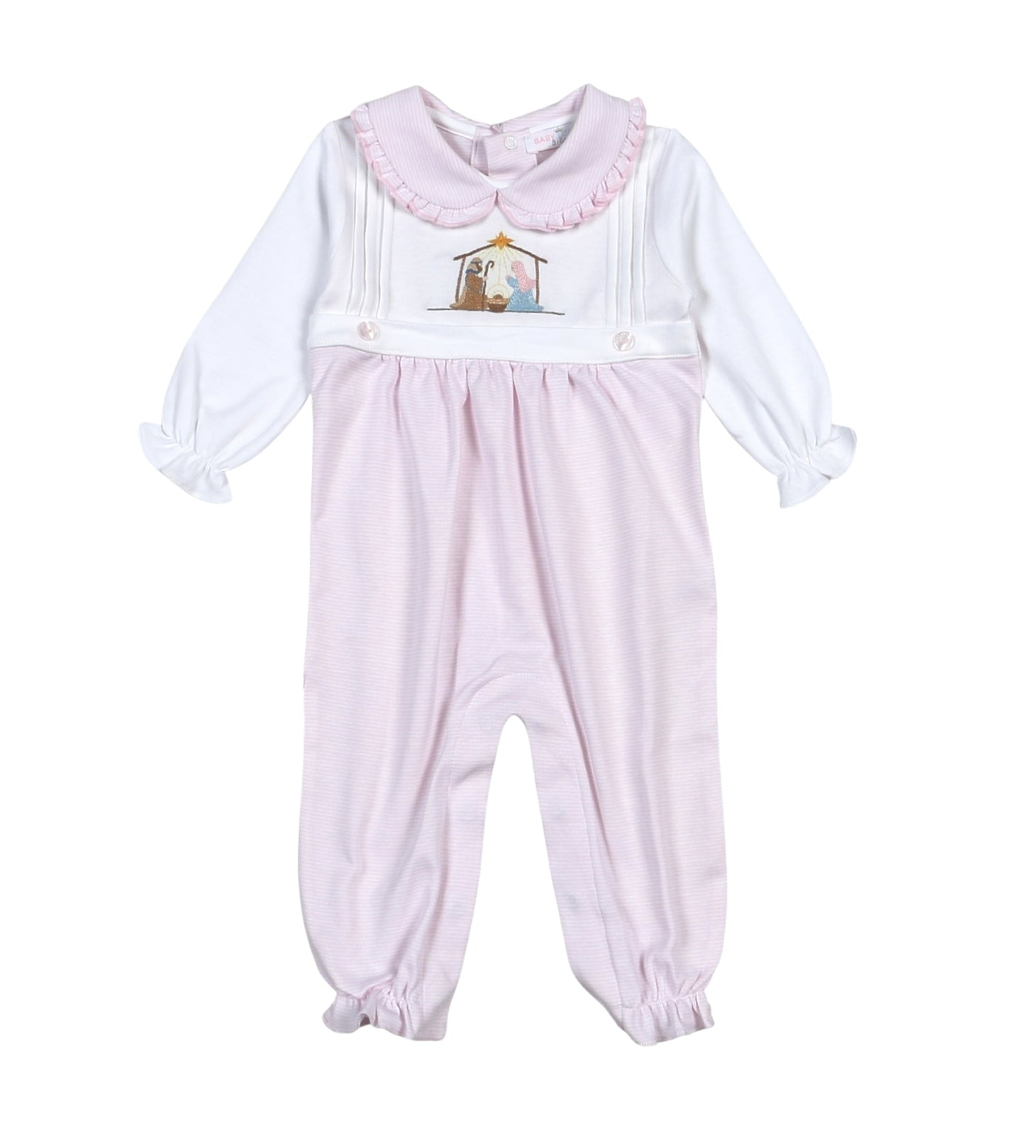 Pink Holy Night Hand Embroidered Romper
