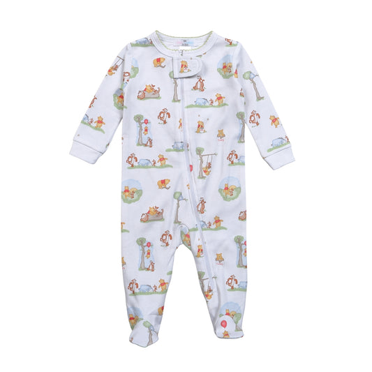 Honey Bear Pima Zipper Footie