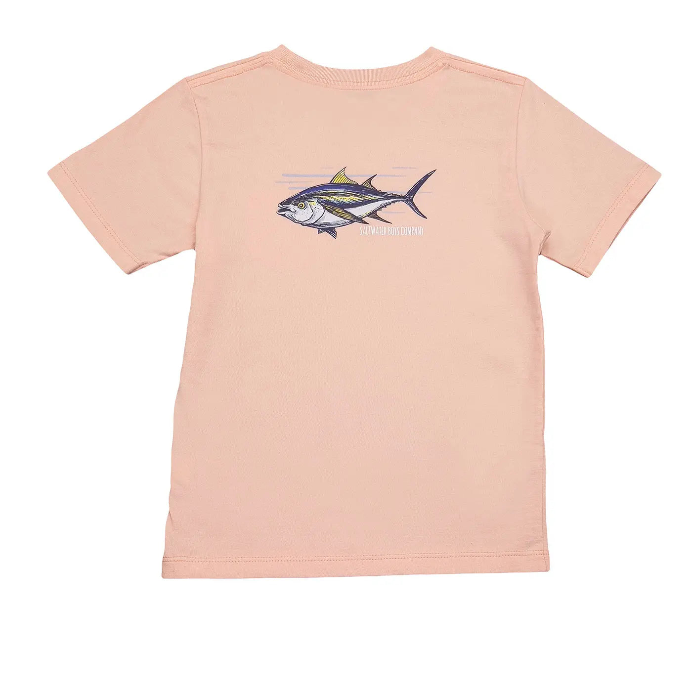 Blue Tuna Graphic Tee- Salmon
