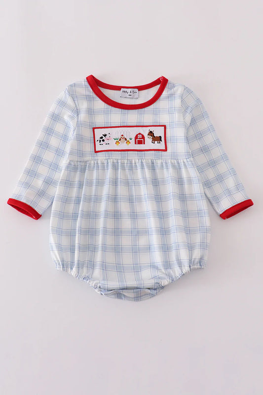 Blue Farm Embroidery Bubble
