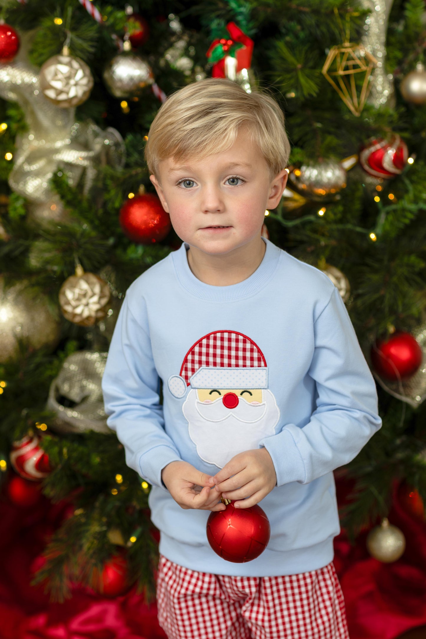 Santa Pullover-Light Blue