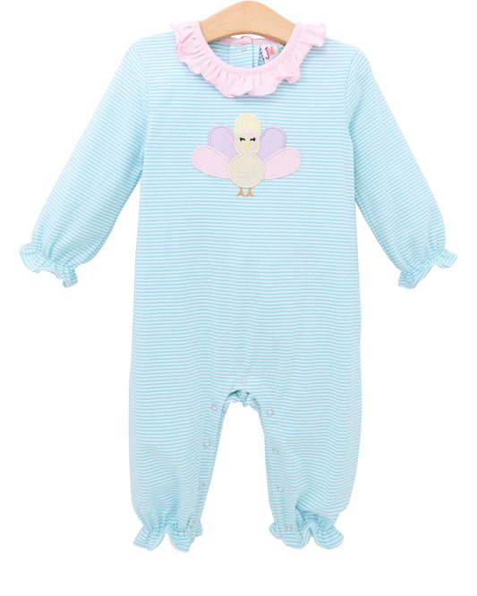 Pastel Turkey Ruffle Romper
