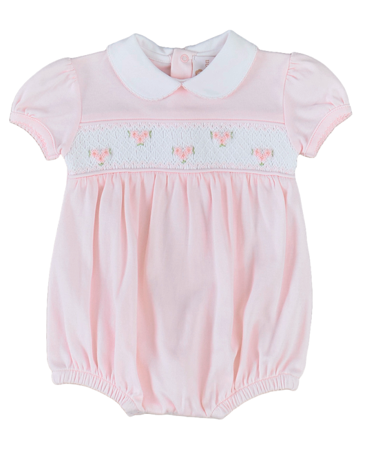 Smocked Agnes Bubble-Pink
