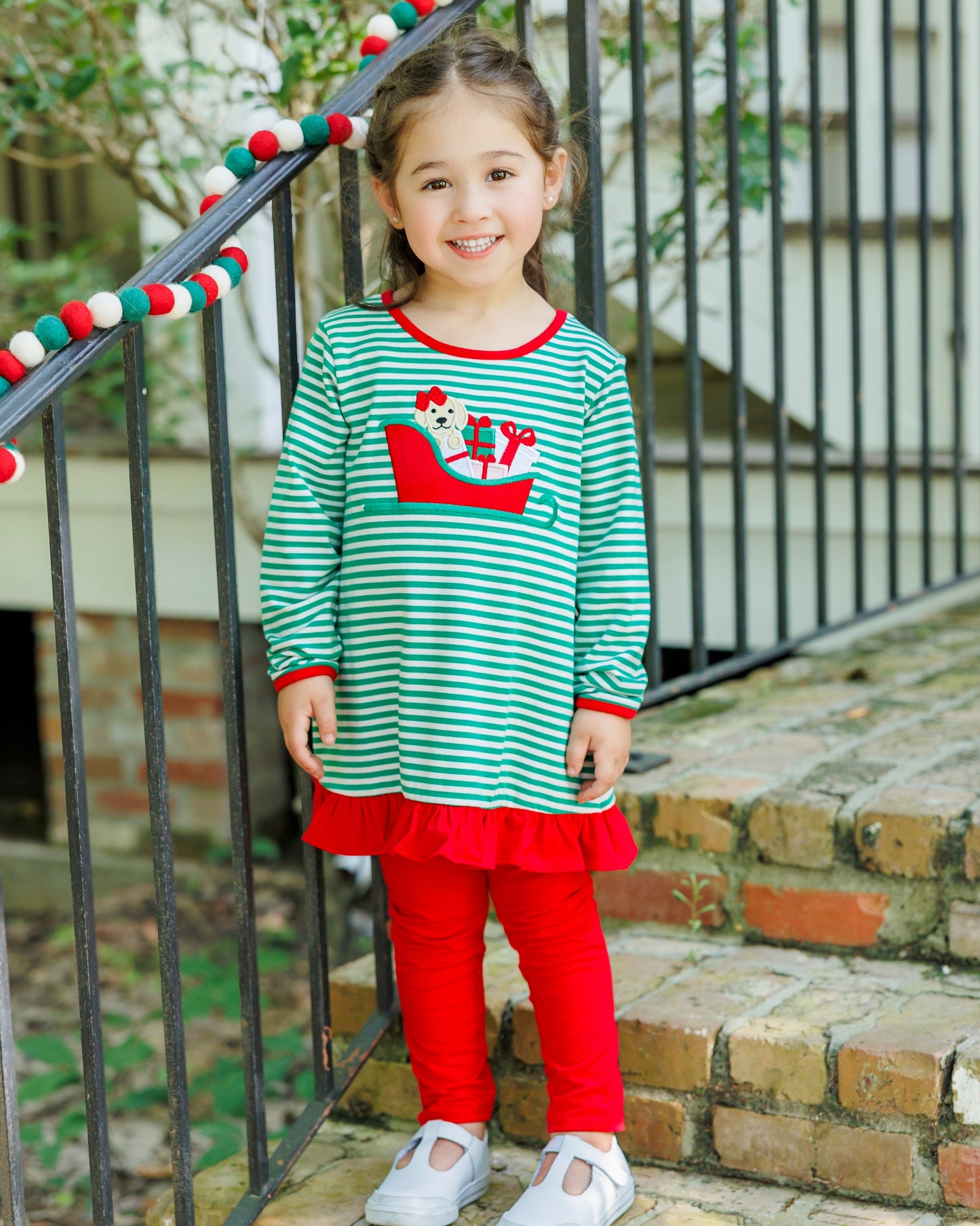 Santa Paws Ruffle Pants Set