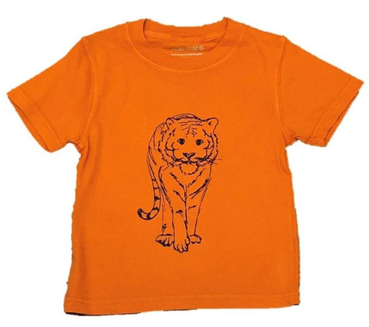 Tiger T-shirt- Orange/Navy