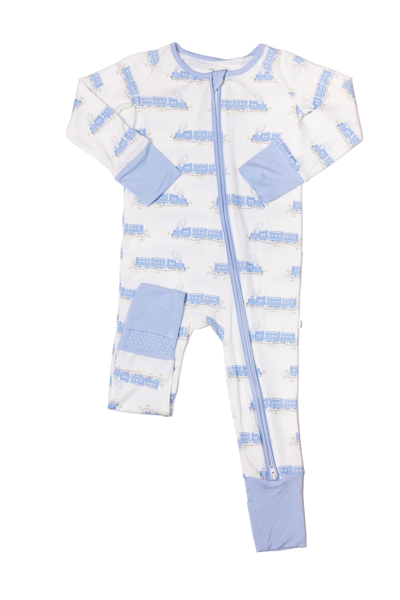 Trains Sleep Romper Zip